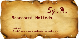 Szerencsi Melinda névjegykártya